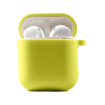 Чохол для навушників AirPods 1/2 Microfiber Жовтий /Bright Yellow