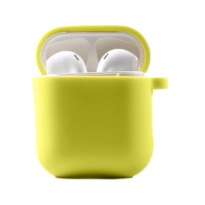 Чехол для наушников AirPods 1/2 Microfiber Желтый /Bright Yellow