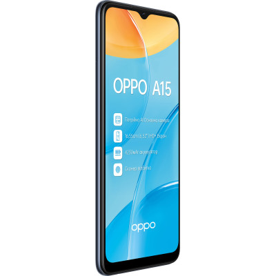 Смартфон OPPO A15s 4/64GB Dynamic Black, чорний