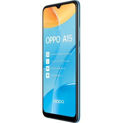 Смартфон OPPO A15s 4/64GB Mystery Blue, блакитний