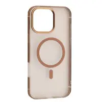 Чохол Накладка Dulero Metal Clear MagSafe iPhone 16 Pro Max Золота