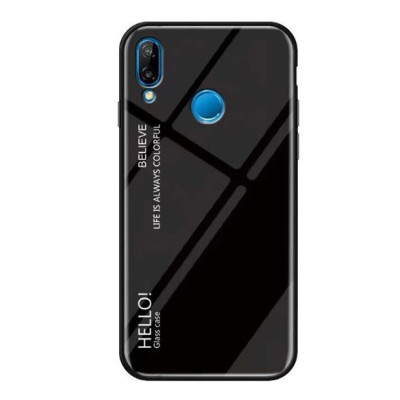 Чехол накладка Glass Gradient HELLO Xiaomi Mi Play Чёрная