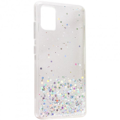 Чехол накладка Star Glitter Samsung A525 (A52) Прозрачная