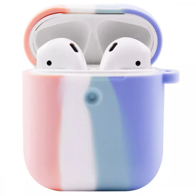 Чохол для AirPods 1/2 Colorfull Рожевий/Бузковий