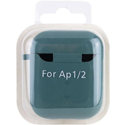 Чехол для наушников AirPods 1/2 Microfiber Зеленый/ Pine Green