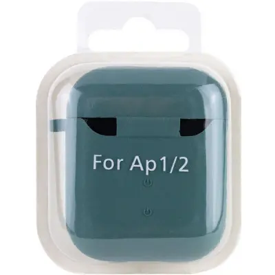 Чохол для навушників AirPods 1/2 Microfiber Зелений/ Pine Green