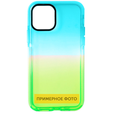 Чехол накладка Sunny Gradient Xiaomi Redmi Note 10 Pro Синий/ Салатовый