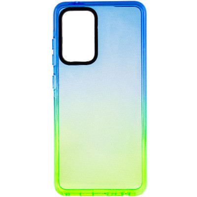 Чехол накладка Sunny Gradient Samsung A525 (A52) Синий/ Салатовый