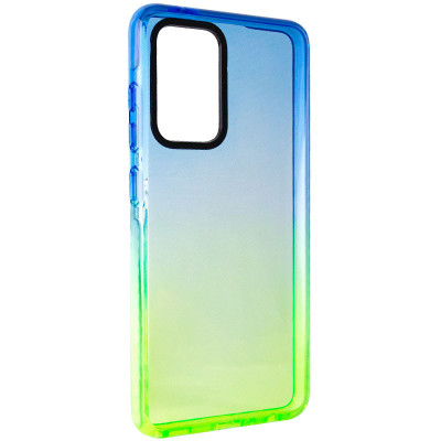 Чехол накладка Sunny Gradient Samsung A525 (A52) Синий/ Салатовый