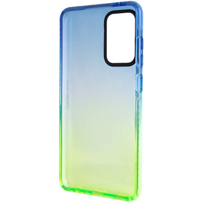 Чехол накладка Sunny Gradient Samsung A525 (A52) Синий/ Салатовый