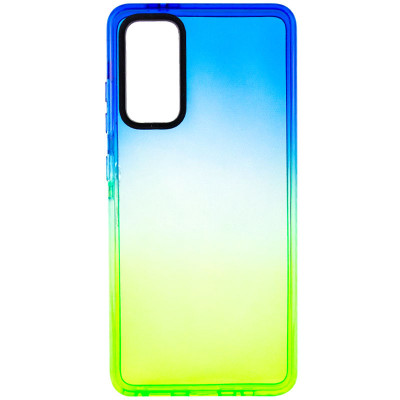 Чехол накладка Sunny Gradient Samsung G780 (S20 FE) Синий/ Салатовый