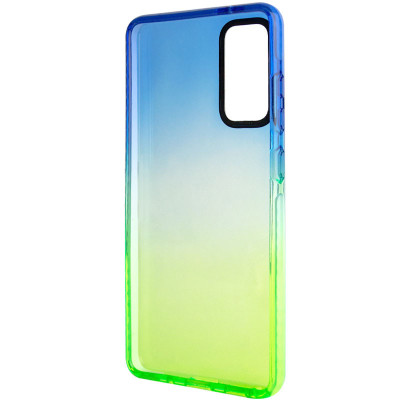 Чехол накладка Sunny Gradient Samsung G780 (S20 FE) Синий/ Салатовый