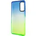 Чехол накладка Sunny Gradient Samsung G780 (S20 FE) Синий/ Салатовый