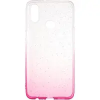 Чехол накладка Glossy Shine Samsung A107 (A10s 2019) Розовая/Белая