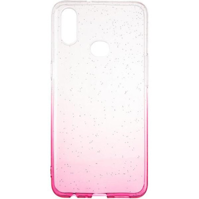 Чехол накладка Glossy Shine Samsung A107 (A10s 2019) Розовая/Белая