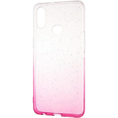 Чехол накладка Glossy Shine Samsung A107 (A10s 2019) Розовая/Белая