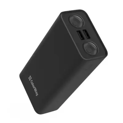 Универсальная мобильная батарея Повербанк ColorWay 30000mAh Lamp Черный