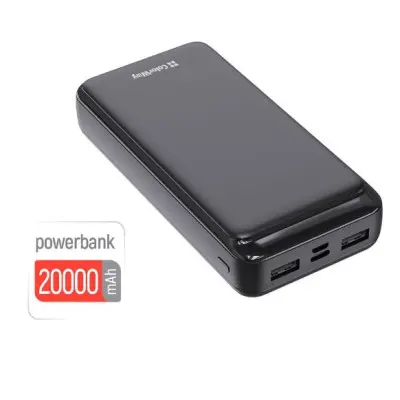 Универсальная мобильная батарея Повербанк ColorWay 20000mAh Slim Черный