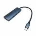 USB хаб DOCKIN MULTI 4 в 1 Type-C на 4xUSB Dark Grey, Темно-серый