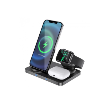 Беспроводное зарядное устройство CW33 Wisdom 3-in-1 Wireless Charger Чёрный