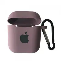 Чохол для навушників AirPods 1/2 Logo Бузковий/ Lilac Pride