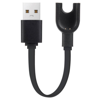 Зарядний кабель USB Xiaomi Mi Band 3 Black, Чорний