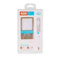 Сетевое зарядное устройство XO PD 1USB + 1USB-С (18W) +Type-C (L64) White, Белый