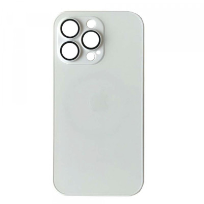Чехол накладка Sapphire Matte iPhone 14 Pro Max Серебряная MagSafe