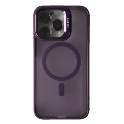 Чехол накладка Matte Fortable Camera Lens  iPhone 13 Pro Max Темно-фиолетовая