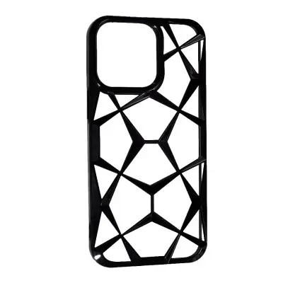 Чехол накладка Abstraction Color  iPhone 15 Черная