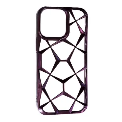 Чехол накладка Abstraction Color  iPhone 15 Pro Фиолетовая