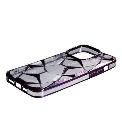 Чехол накладка Abstraction Color  iPhone 15 Pro Max Фиолетовая