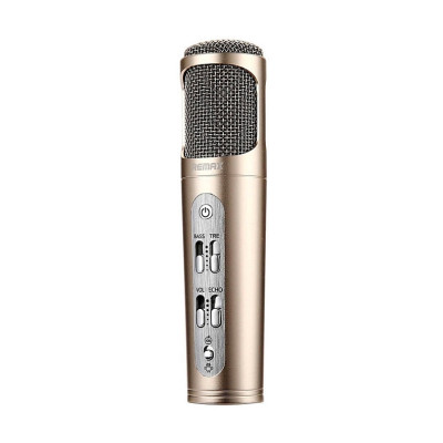 Микрофоны для телефона, караоке Remax RMK-K02 Gold, золото