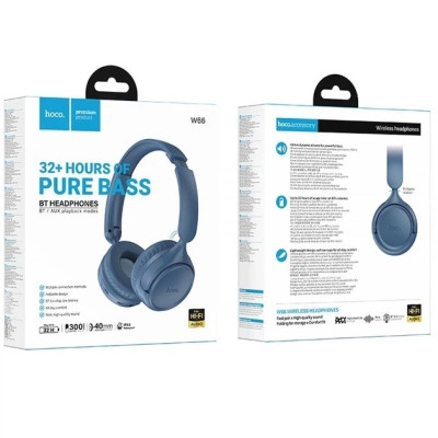 Беспроводные наушники Bluetooth Hoco W66 Синие