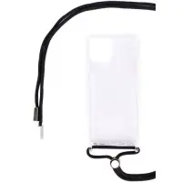 Чехол накладка Crossbody iPhone 12/12 Pro Прозрачная/Черная