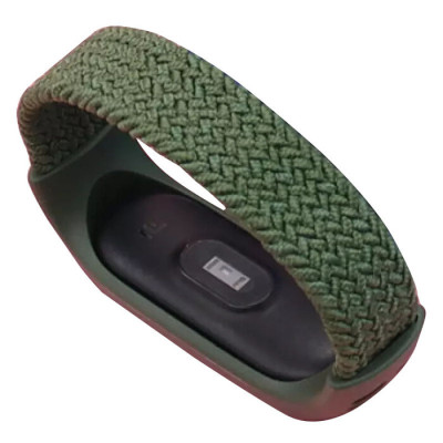 Ремешок Mono Mi Band 3/4/5/6 S Тканевый Зеленый