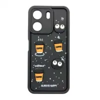 Чехол накладка Pretty Things Xiaomi Redmi 13C Черная/Always Happy