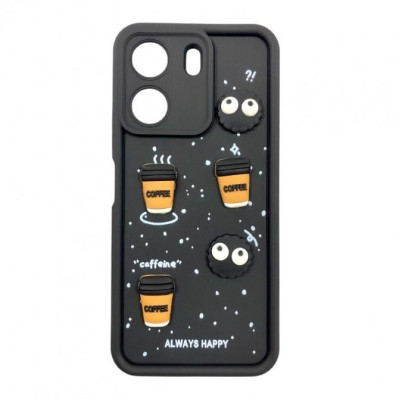 Чохол накладка Pretty Things Xiaomi Redmi 13C Чорна/Always Happy