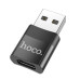 Переходник адаптер OTG Hoco UA17 USB to Type-C Чёрный