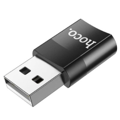 Переходник адаптер OTG Hoco UA17 USB to Type-C Чёрный