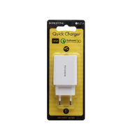 Мережевий зарядний пристрій Borofone BA21A QC 3.0 White, Білий Мережевий зарядний пристрій Borofone BA21A QC 3.0 White, Білий