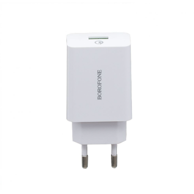Сетевое зарядное устройство Borofone BA21A QC 3.0 White, Белый