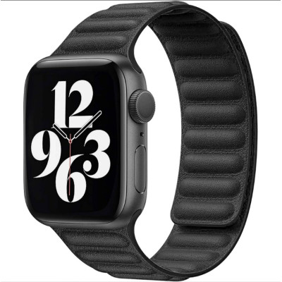 Ремінець Apple Watch 38мм Leather Link Чорний