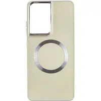Чехол накладка Bonbon Metal MagSafe Samsung G998 (S21 Ultra) Белая