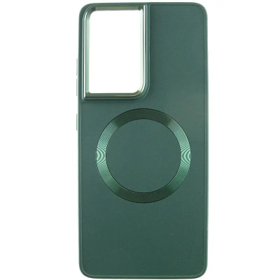 Чехол накладка Bonbon Metal MagSafe Samsung S901 (S22) Зеленая/ Army Green