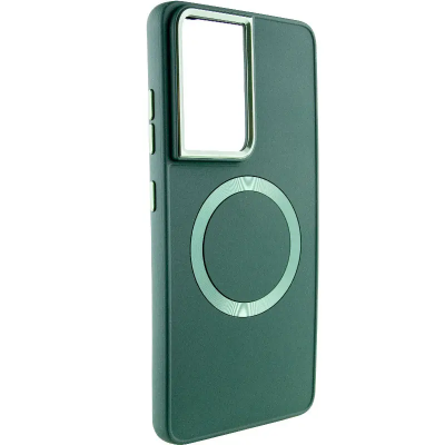 Чехол накладка Bonbon Metal MagSafe Samsung S901 (S22) Зеленая/ Army Green