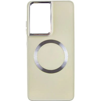 Чехол накладка Bonbon Metal MagSafe Samsung S901 (S22) Белая