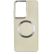 Чехол накладка Bonbon Metal MagSafe Samsung S901 (S22) Белая