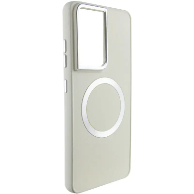 Чехол накладка Bonbon Metal MagSafe Samsung S901 (S22) Белая