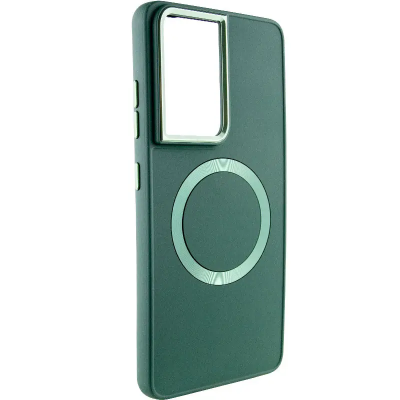 Накладка Bonbon Metal MagSafe Samsung S906 (S22+) Зелена/ Army Green